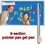ROXUL Baton, Lightweight Multi-functional Pointer Pen,  Pointer Tool Silver Telescopic Ballpoint Pen