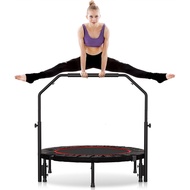 Rebounder Trampoline for Adult,460 LBS Mini Trampoline for Adults with Bar,Exercise Trampoline Indoo