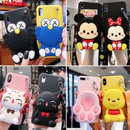 For OPPO Reno 3 Pro 2 2f Z 10X Zoom Case Winnie the Pooh Wallet Case Mickey Minnie Sesame Street Cover
