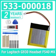 XDOU  533-000018 Battery for Logitech G930, Gaming Headset G930, Headset G930, F540 MX + Accompanyin