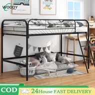 Dormitory Bed Loft Bed Frame Double Deck Bed Iron Frame Bed Meta Steel Tube Bed Multi-functional Be