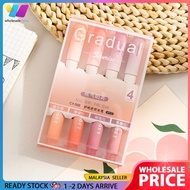 WHOLESALE | 4Pcs Color Gradient Highlighter Set Fiber Soft Head Marker Pen Student Journal Art Schoo