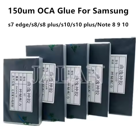 150UM OCA Glue for SM S7 edge s8 s9 s10 Plus Note 8 9 G975 G970 N970 OCA Adhesive LCD Display Glass