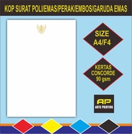 Cetak Kop Surat Logo Garuda Poly Emas Embos