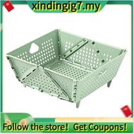 【】Plastic  Colander - Foldable Drain Basket with Resting Feet - Kitchen Food Strainer - Space-Saving