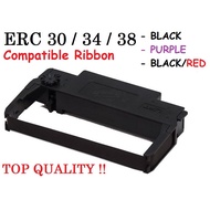 Compatible Printer Ribbon Epson ERC30 ERC-30 ERC 30 / ERC34 ERC-34 ERC 34 / ERC38 ERC-38 ERC 38 Black&amp; Red Purple Black
