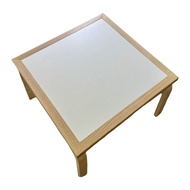 Square Coffee Table Nordic design hardwood cream Minimalist Center Table for Living Room Bedroom Off