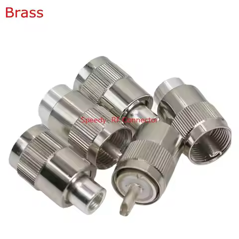 1-10Pcs PL259 UHF Male Plug Connector SL16 UHF PL-259 male Solder for RG58 RG142 LMR195 RG400 Cable 