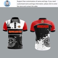 Red and Black Colorful Design PHILIPPINE MARINE CORPS Custom Design 3D Sublimation Style Polo T-shir
