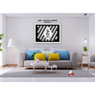 FRAME DECOR RUMAH BERCOLOR 1 PANEL (36X48 INCH)