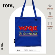 Squawk 94.5 tote | Thrift Apparel Tote Bag