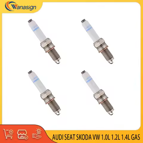 4pcs Auto Engine Parts Spark Plug Fit Kit For AUDI SEAT SKODA VW 1.0L 1.2L 1.4L GAS 1.0 1.2 1.4 L T 