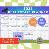 Real Estate Planner 2024 | Canva Real Estate Planner | Editable Real Estate Planner |