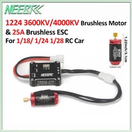 NEEBRC 1224 3600KV 4000KV Outunner Brushless Motor With 25A Brushless ESC For 1/18/ 1/24 1/28 RC Cra