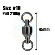 Million Fishing 5pcs Bebola Berpusing Galas Ball Rolling Bearing Swivel Double Welded Connector Smoo