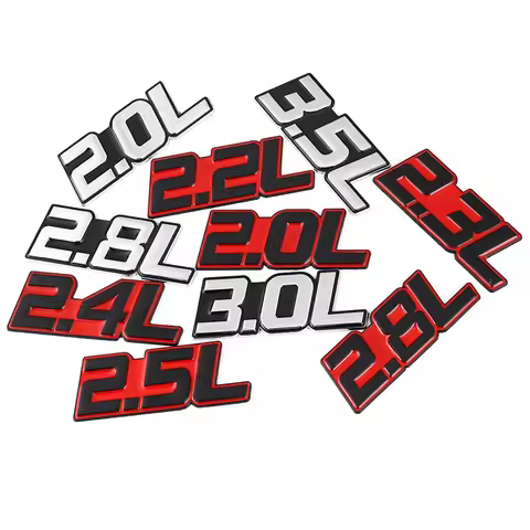 Car Engine Displacement Sticker 2.0L 2.2L 2.3L 2.4L 2.5L 2.8L 3.0L 3.5L Logo Emblem Badge Decals for