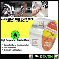 High Quality 30M Aluminium Foil Duct Tape Adhesive Aluminium Tape Aluminium Air Duct Tape 48MM X 30M