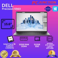 Dell Precision 5560 Intel Core i9 11th Gen 32GB DDR4 512GB SSD NVIDIA RTX A2000 Laptop GPU 4GB