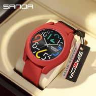 SANDA Removable Strap Sports Waterproof Digital Large Dial Quartz Watch 9021-2