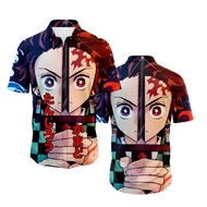 KEMEJE DEMON SLAYER  TANJIRO KAMADO ANIME JEPANG FULLPRINT
