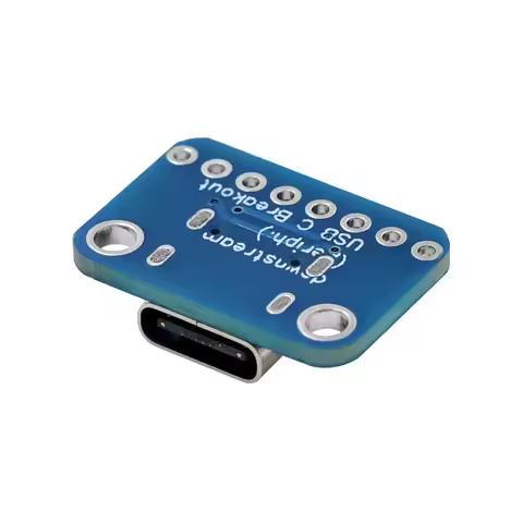 USB TYPE-C Adapter Board 2.54MM CC1 CC2 5.1K Pull Down Resistor Connection by Minwu Electronics