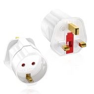 Over Plug Converter Adapter 2 Pin to 3 Pin EU Model 2 Pin to UK 3 Pin Plug Adapter Converter Fuse