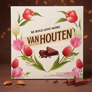 Van Houten 120gr Chocolate Milk With Nuts Box Packaging Valentine's Edition Chocolate Chocolate Love