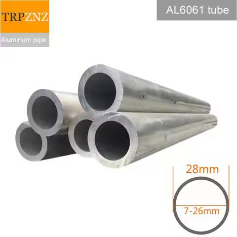 Aluminum round tube 6063 T5 outer diameter 28mm inner 7-26mm wall 1mm-10.5mm Hard straight aluminum 