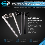 Clip-On Handlebars Size 41MM 10° R25 OLD NEW NINJA 250 FI BYSON RACEPRO CLIP-ON HANDLEBAR