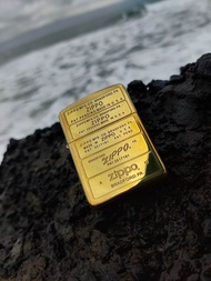 ZIPPO ORIGINAL FONT GOLD "ARMOR CASE " EDITION MADE IN USA
