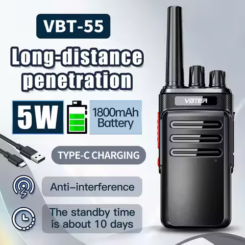 2PCS VBTER VBT-55 Walkie-Talkies Two Way Radio Portable Communication Equipment PTT Radio Hotel Cafe