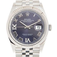 現貨）全新26年Date ROLEX 勞力士 恒動日誌型 126234DATEJUST 126234-0021 茄紫色 鑲鑽18K金羅馬數字VI及IX