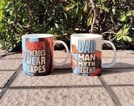 <$100一對>Superman 超人系列 馬克杯 陶瓷 咖啡  Dad - Man. Myth. Legend. MugGrandpa Not All Heroes Wear Capes Coffe