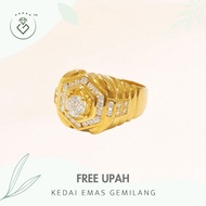 [Kedai Emas Gemilang] 2001479 {YS} Diamond Gold Ring (20) (11.66G) [835 Gold]
