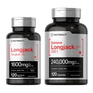 Horbaach Tongkat Ali 1600 mg / 240000 mg 120 Capsules Non-GMO Gluten-Free (Select Type)