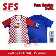 SFS 2026 Croatia Jersey Football Soccer Jersey Sport Top Fans Version S-4XL