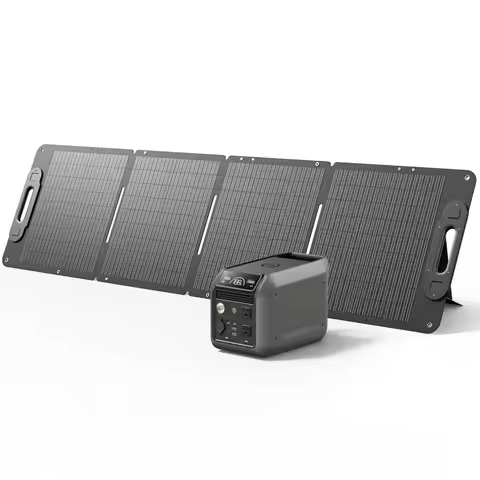 768Wh Solar Generator with 120W Solar Panel,Portable Power Station,Up to 900W AC Output,1.5X Extende