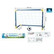 1253 football toy soccer goal post football toy 1 set net, pole, gawang, ball and pump football goal