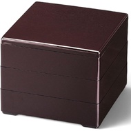 【Direct from Japan】J-kitchens Lacquerware Heavy Box, 3 Tiers, 7.0 Inches, Color, Shindome, 8.3 inche