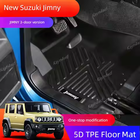 Off Road 4x4 Interior Accessories 5D Style TPE Floor Mats Carpet Kit For 2019-2023 Suzuki 3 Door Jim