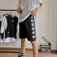 [CODE Qsn17/17099] Unisex Rib Letter Shorts for Men, Breathable and Thick, Unique