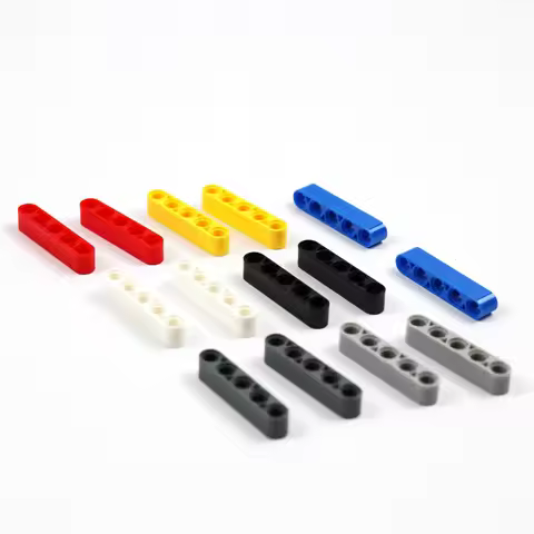 50 Pieces Bulk Liftarm 1 x 5 Thick Studless Beam Building Blocks Bricks Technical Parts 32316 for Ki