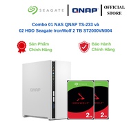 Combo QNAP TS-233 NAS network storage device + Seagate IronWolf HDD