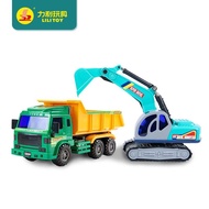 เด็กขนาดใหญ่ชุดของเล่นชายหาด Excavator Digger Ride-On Inertia รถบรรทุก Cargo เรือเด็กก่อสร้างรถของเล