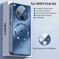 Thin&Light Magnetic Frosted PC Hard Case For OPPO Find N3 N3Fold Full Camera Lens Protector Phone Co