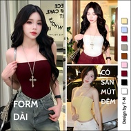 Tube top, long strapless top WITH BREAST PADDING, body hugging TUAN NGA COLLECTION tube top made of 
