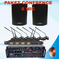 Meeting conference mic package 6 wireless table mic