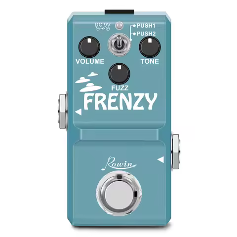 FRENZY Guitar Pedal Classic Fuzz Tone Creamy Violin-Like Sound Mini Full Metal Shell 2 Modes