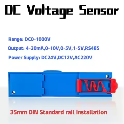DC Voltage Transmitter DC0-100V 0-200V to 4-20mA 0-10V RS485 Voltage Transducer Sensor 0-75mV 0-100V