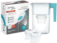 Aqua Optima Perfect Pour Water Filter Jug & 3 x 30 Day Evolve+ Water Filter Cartridge, 3.6 Litre Cap
